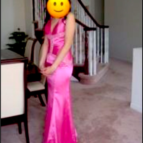 Satin Pink Gown - Picture 3 of 3